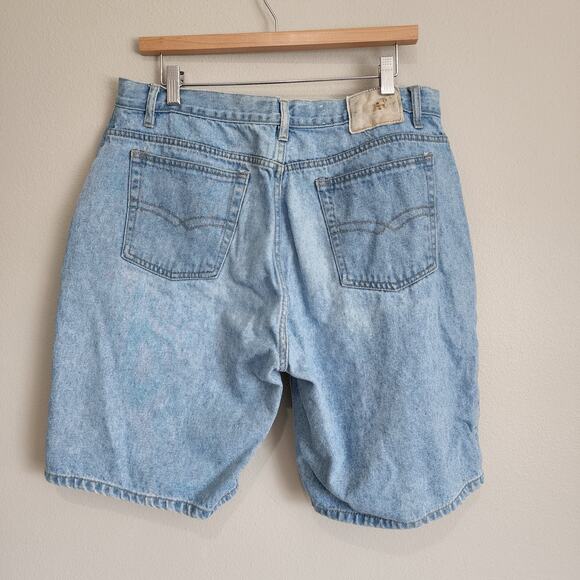 Bugle Boy Jeans Vintage 90s Light Wash Denim Shorts Size 36 - Picture 2 of 7